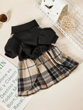 PETSIN Plaid Bow-Tie Pet Dress