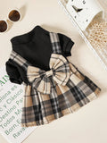PETSIN Plaid Bow-Tie Pet Dress