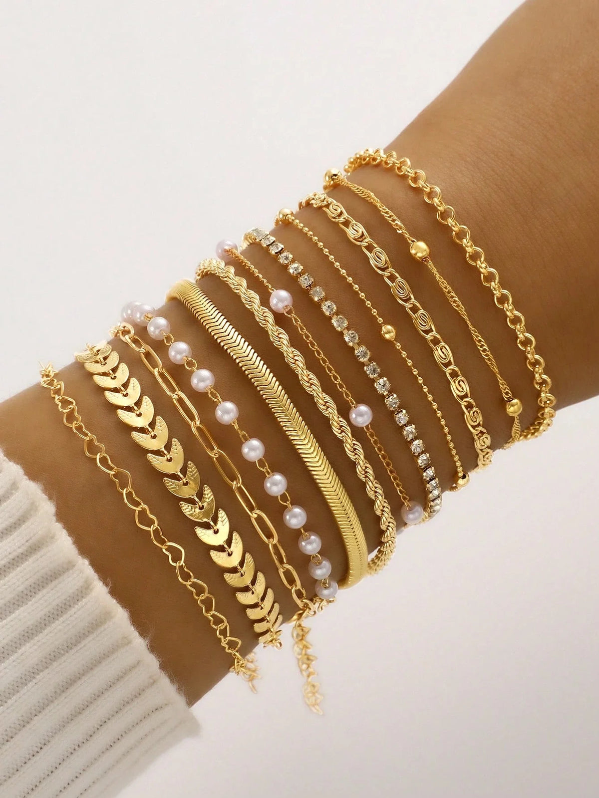 Layered Heart Bracelet Gift Set