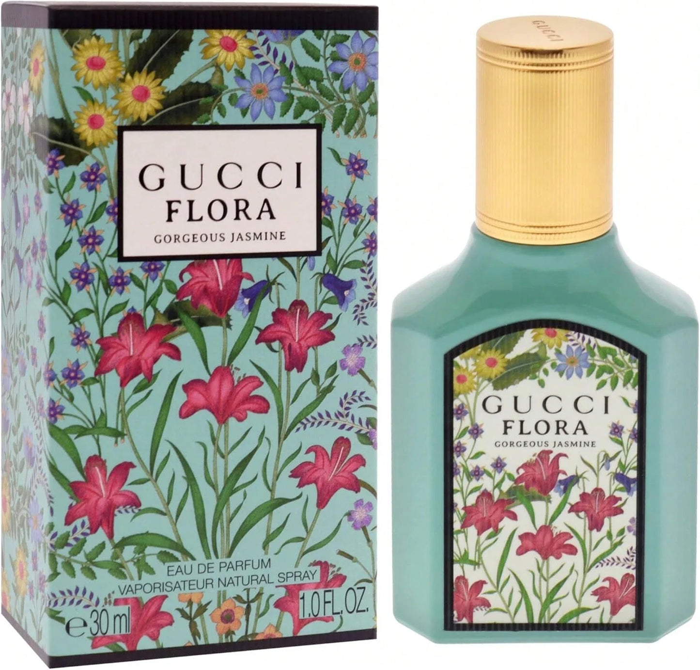 LocalGucci Flora Gorgeous Jasmine Eau De Parfum Spray For Women EDP Perfume Perfumes 1oz/30ml 1.6oz/50ml 3.3oz/100ml Long-Lasting Flower Sweet Girlfriend Wife Mother Friend Birthday Graduation Party Travel Camping Outdoors School Campus Trip Festivals Ann