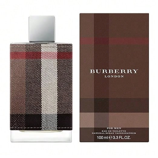 LocalBurberry London Eau De Toilette Spray For Men EDT Perfume Perfumes 1.7oz/50ml 3.3oz/100ml Amber Spicy Tobacco Scent Bergamot Lavender Leather Cologne Cinnamon Port Wine Woody Scent Opoponax Oakmoss Masculine Scent Long-Lasting Classic Elegant Timeles