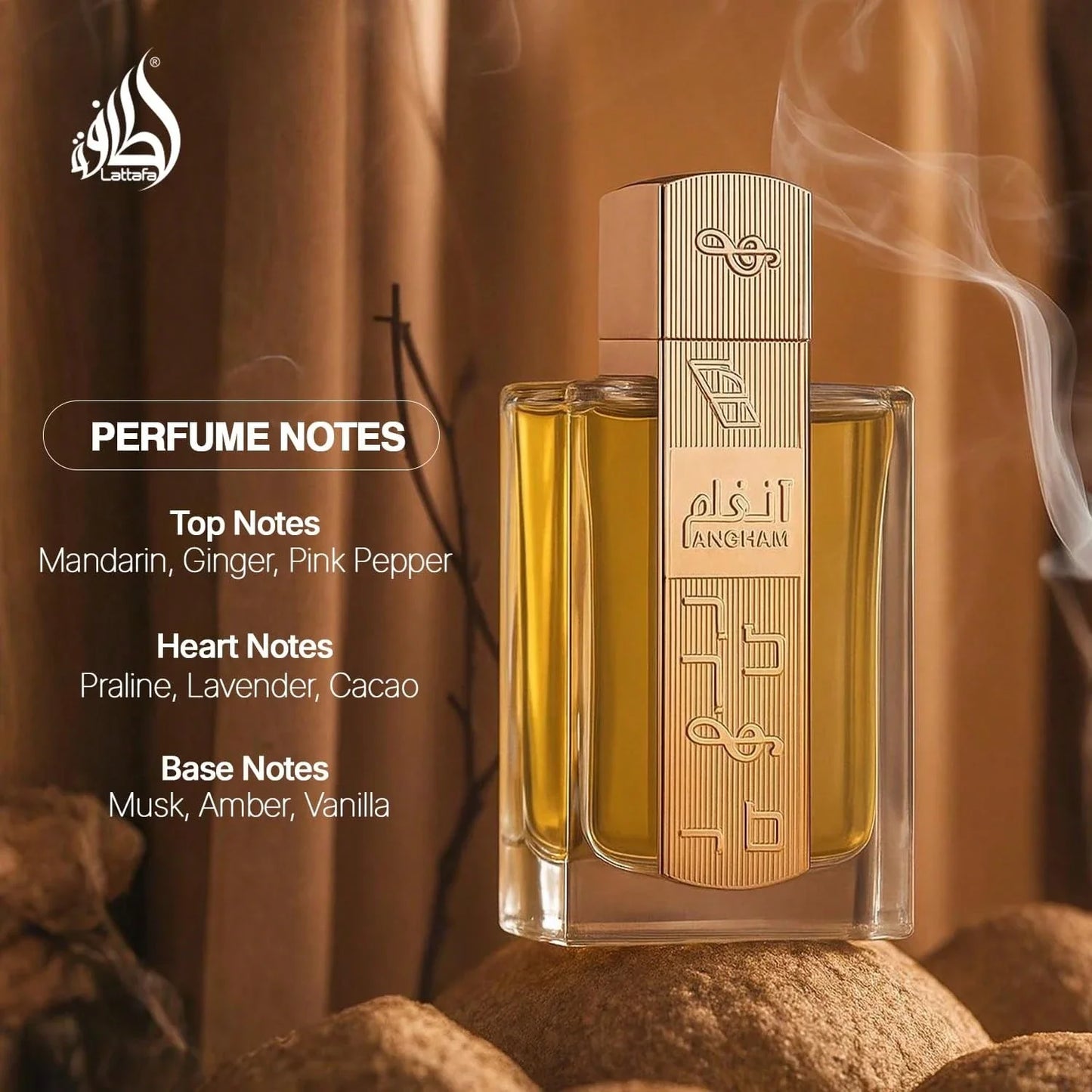 LocalLattafa Angham - Citrus, Lavender, Musk, Amber, Vanilla - Eau De Parfum Long-Lasting Fragrance For Unisex, 3.40 Ounce / 100 Ml, Long Lasting Perfume, Thanksgiving Gifts, New Year's Gifts, Christmas Gifts