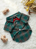 PETSIN Christmas Plaid Pet Shirt