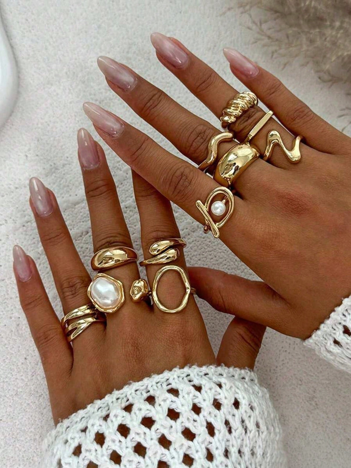 Boho Heart Knuckle Ring Set