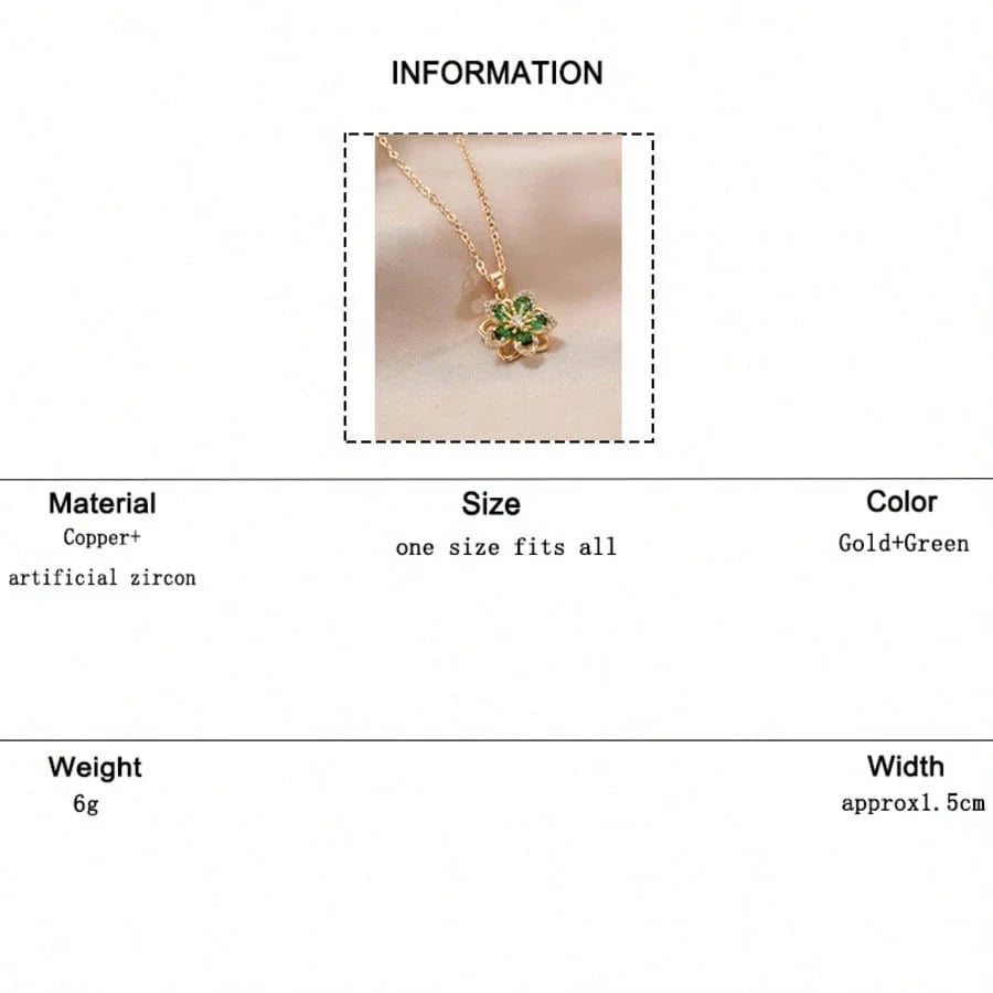 Plum Blossom Rotatable Fashion Necklace