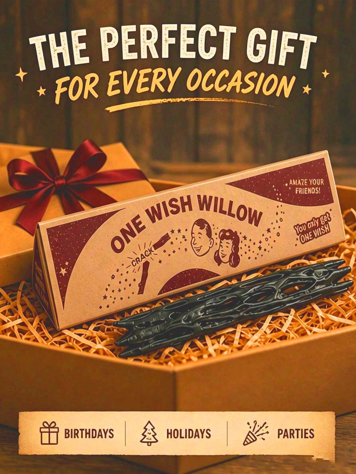 Vintage Wishing Willow Branch Ornament