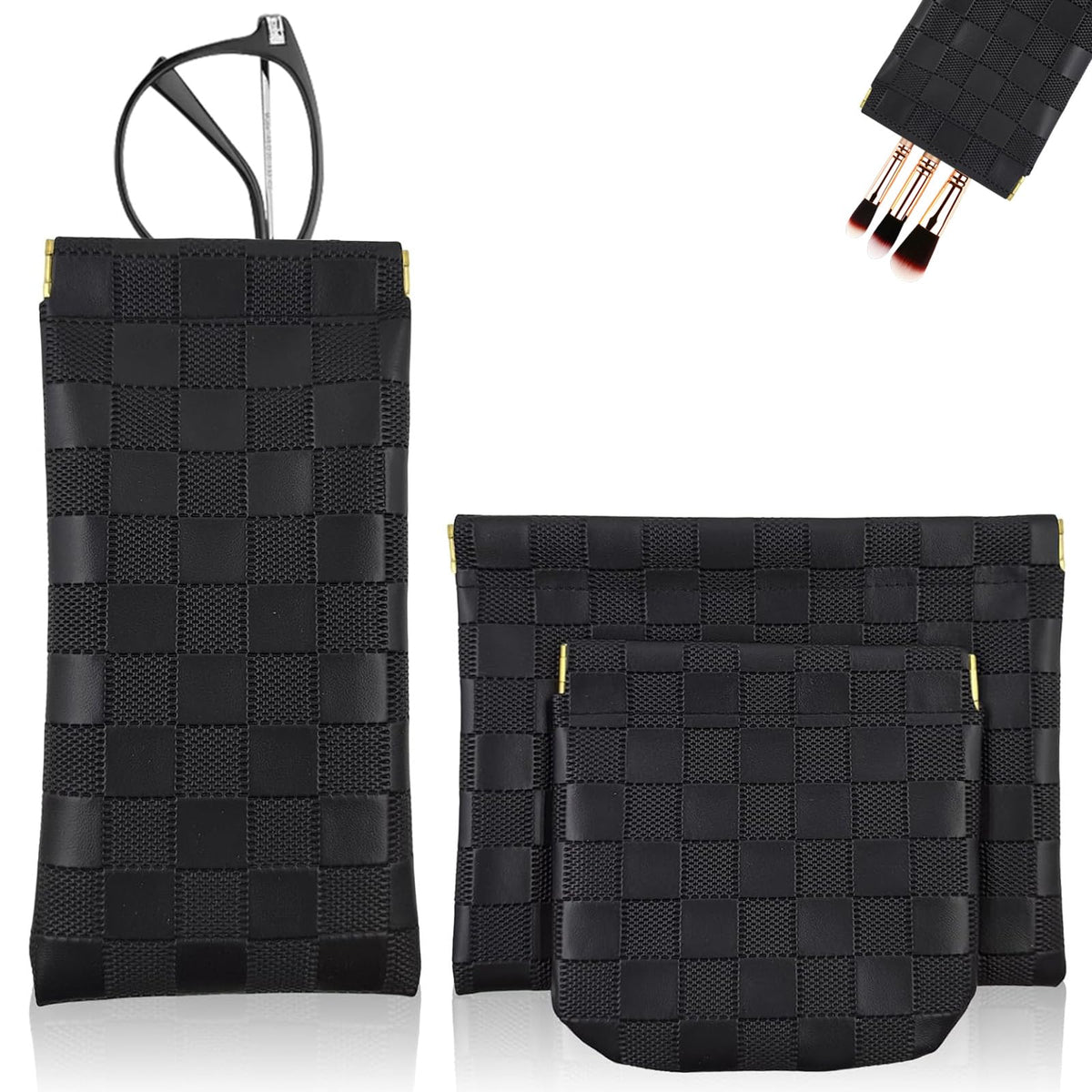 3Pcs Small Makeup Bag for Purse, Portable Purse Organizer Pouches for Purse