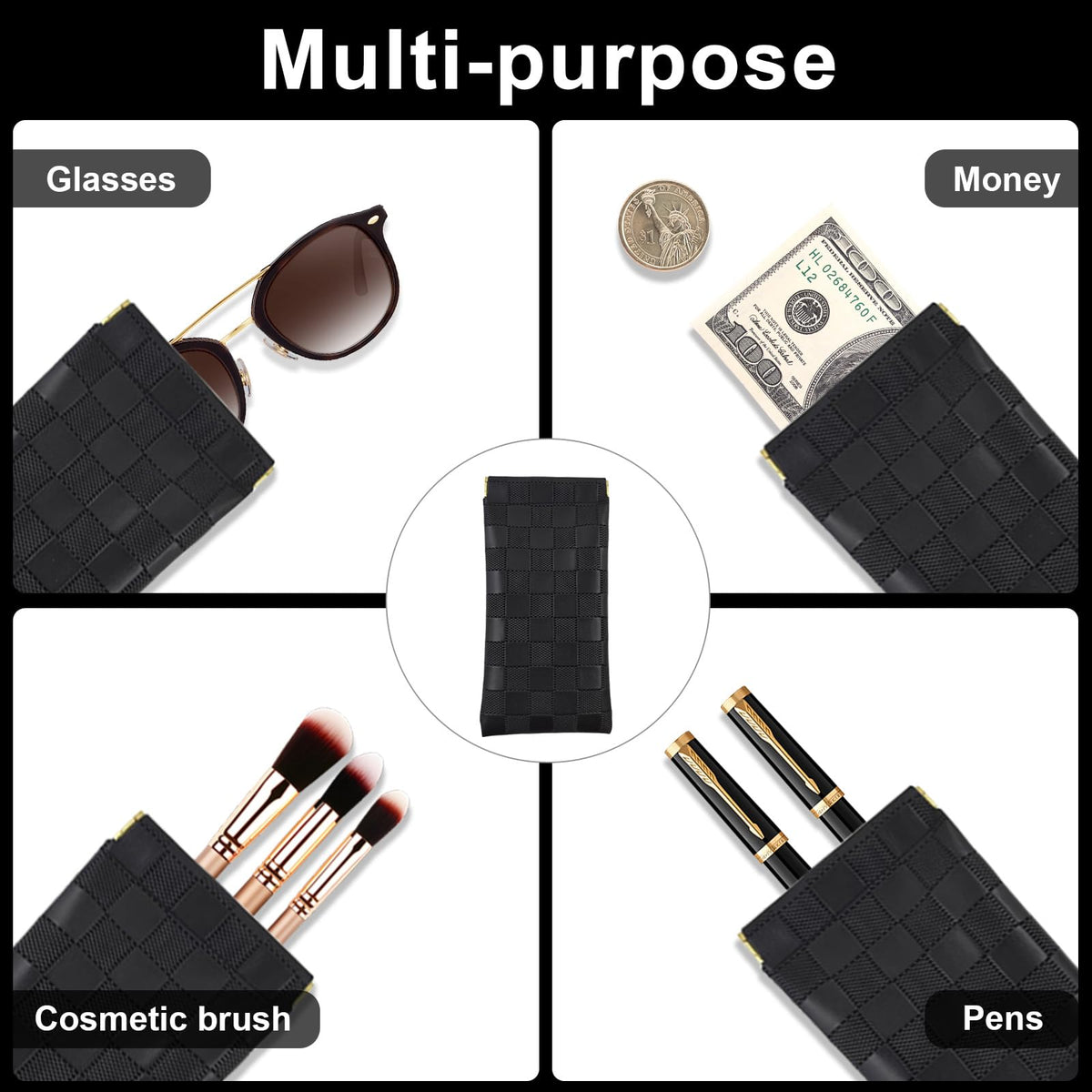 3Pcs Small Makeup Bag for Purse, Portable Purse Organizer Pouches for Purse