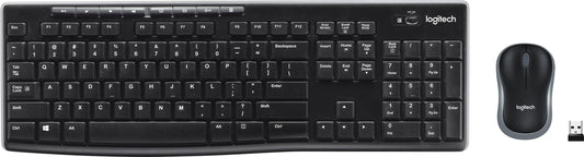 Logitech MK270 Full Size Wireless Keyboard and Mouse Combo - Black