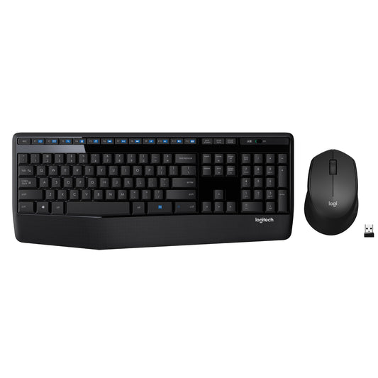 Logitech MK345 Full Size Wireless Keyboard and Mouse Combo - Black
