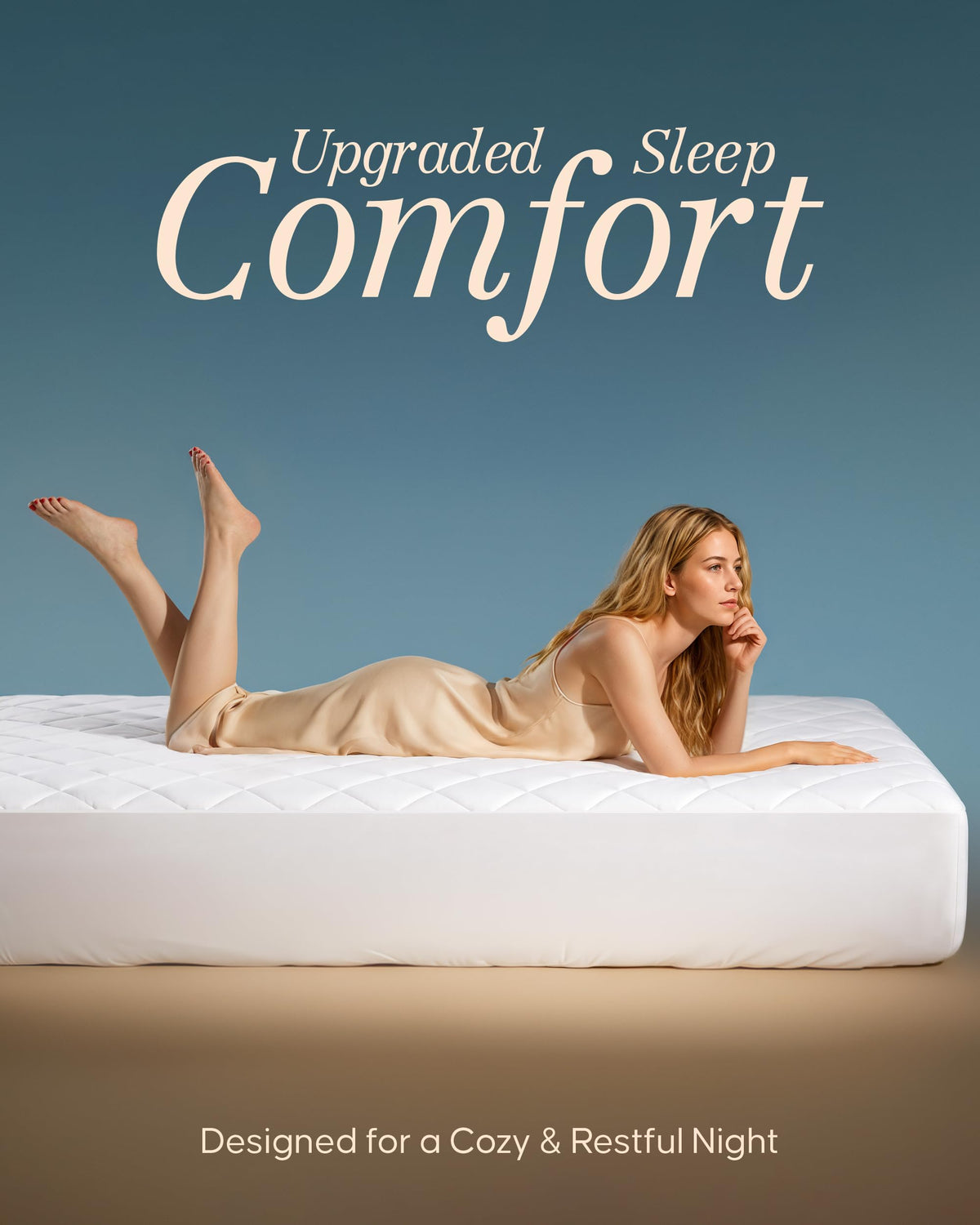 Queen Mattress Pad, Quilted Mattress Protector Topper fits 16" Deep Pocket