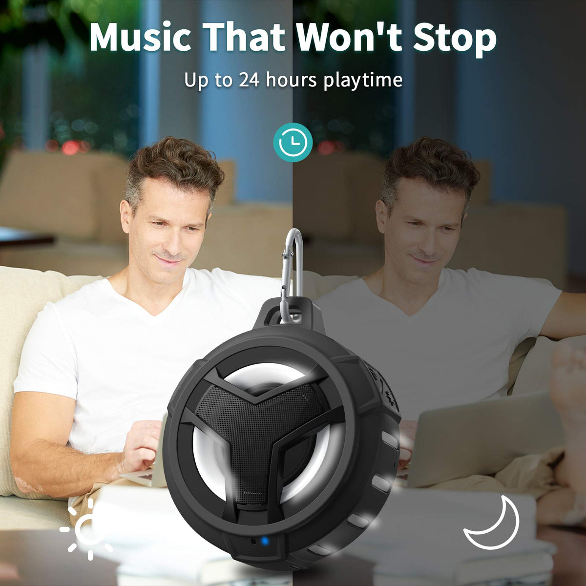 EBODA Bluetooth Shower Waterproof Speaker Portable Gifts for Kayak Teens