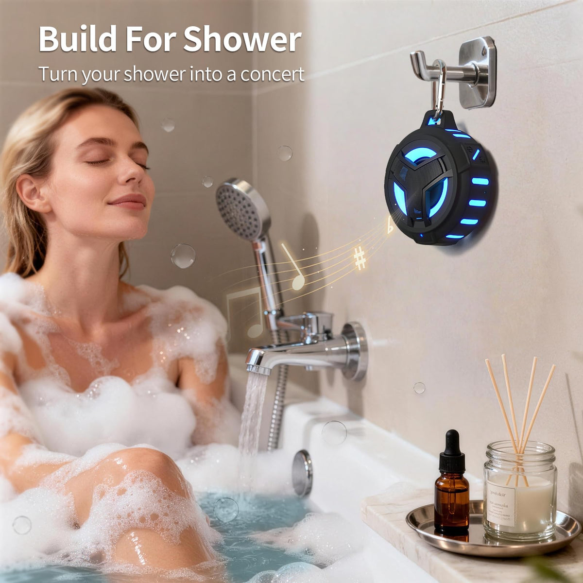 EBODA Bluetooth Shower Waterproof Speaker Portable Gifts for Kayak Teens