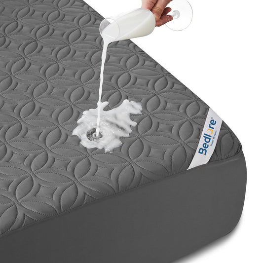 BEDLORE Waterproof Mattress Protector, Queen Size Mattress Pad Noiseless