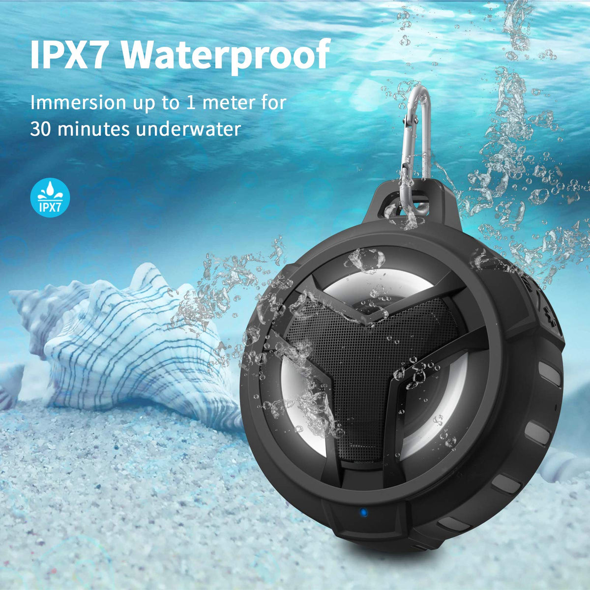EBODA Bluetooth Shower Waterproof Speaker Portable Gifts for Kayak Teens