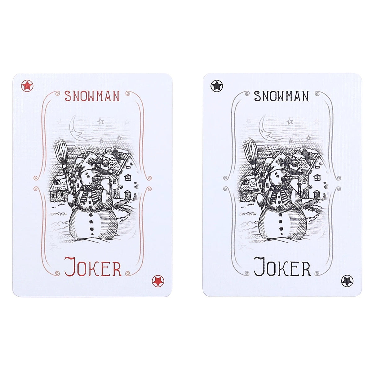 Gilded Snowman Bicycle Playing Cards