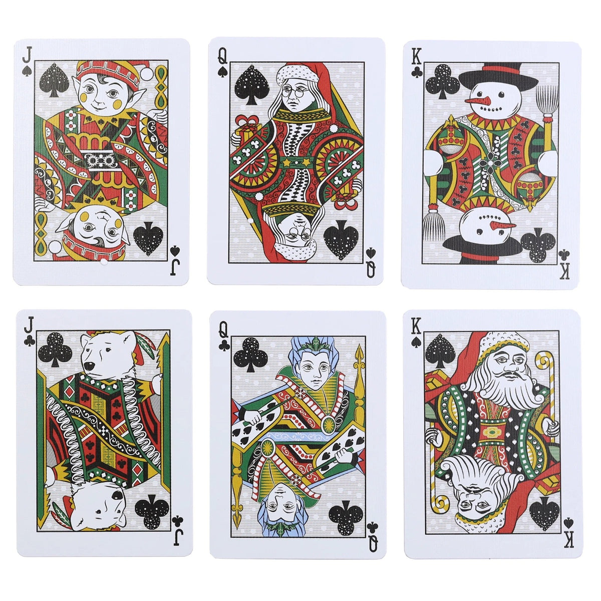 Gilded Snowman Bicycle Playing Cards