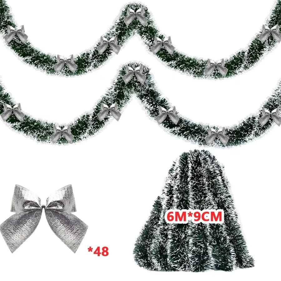Green Christmas Tinsel Ribbon Garland