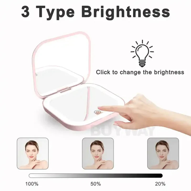 cosmomiro Compact Mini Lighted Mirror