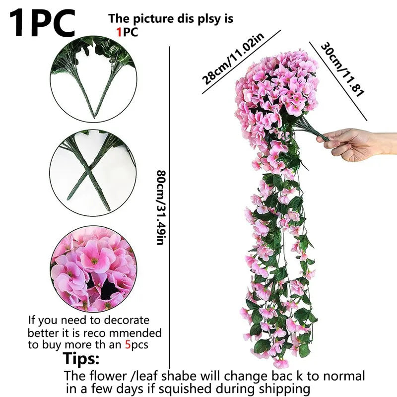 1PC Artificial Flowers Long Vine Rose Home Wedding Outdoor garden yard Arch Decorations Christmas Celebration photography party