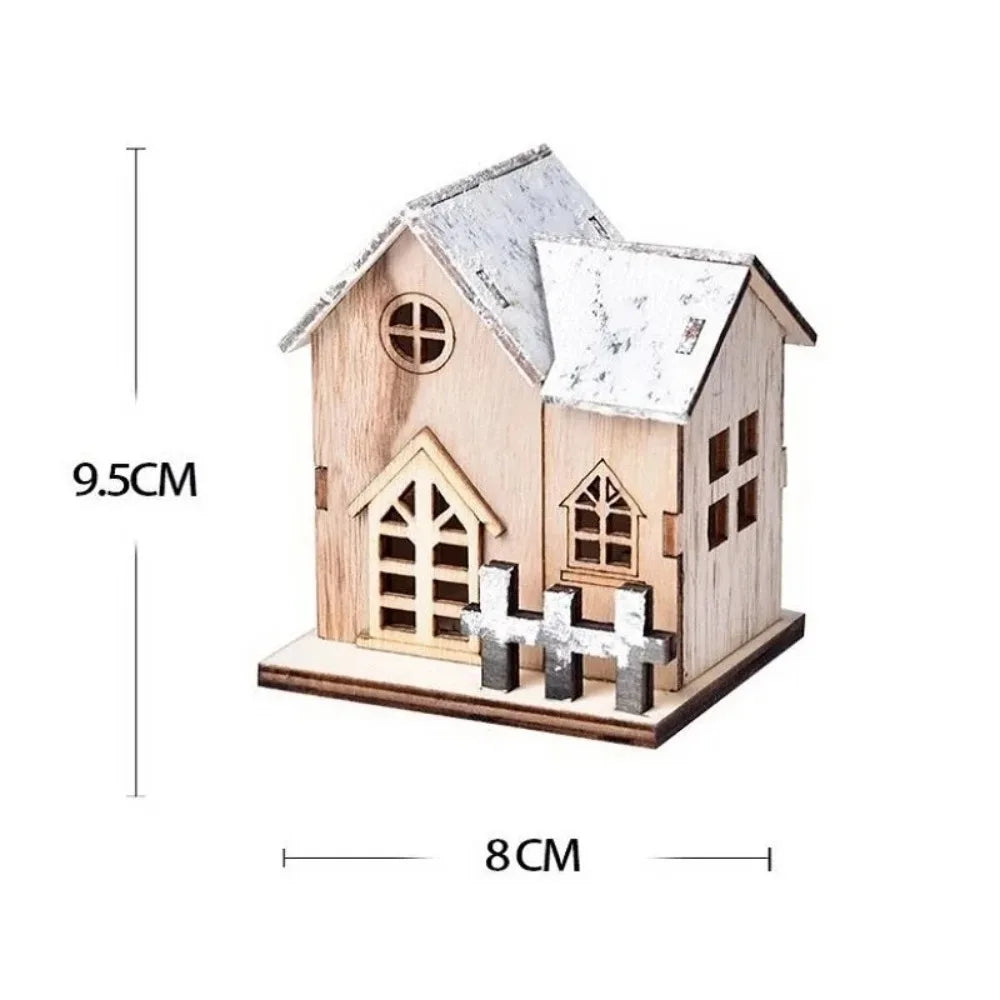 Christmas LED Wooden House Decoration
