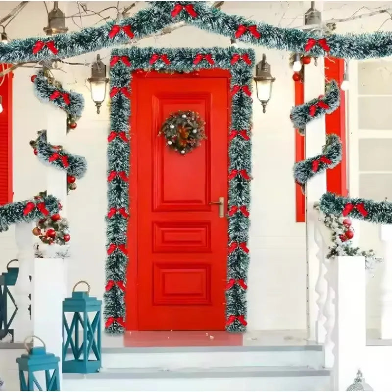 Green Christmas Tinsel Ribbon Garland
