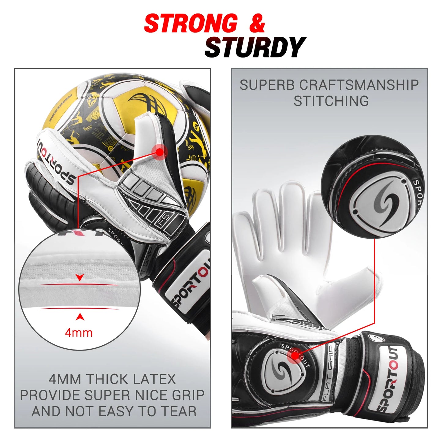 Sportout Kids Goalkeeper Fingersave Gloves