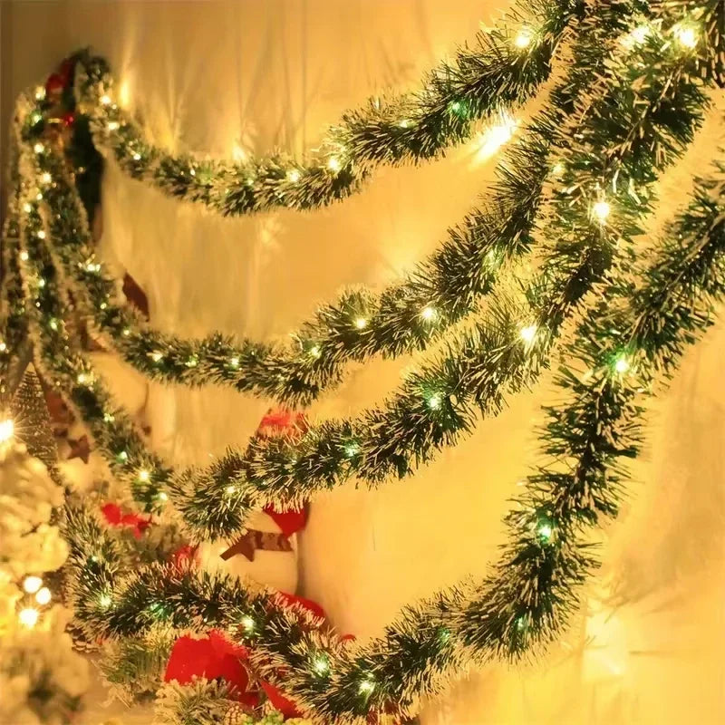 LED Christmas Tinsel Garland 2m