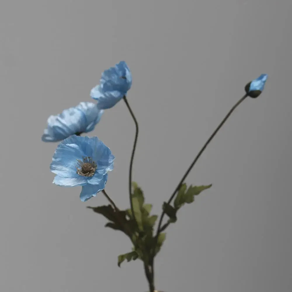 Artificial Flowers Fake Poppy Silk Flowers Long Stem Housewarming Garden Table Wedding DIY Party Wedding Bridal Bouquet Decor