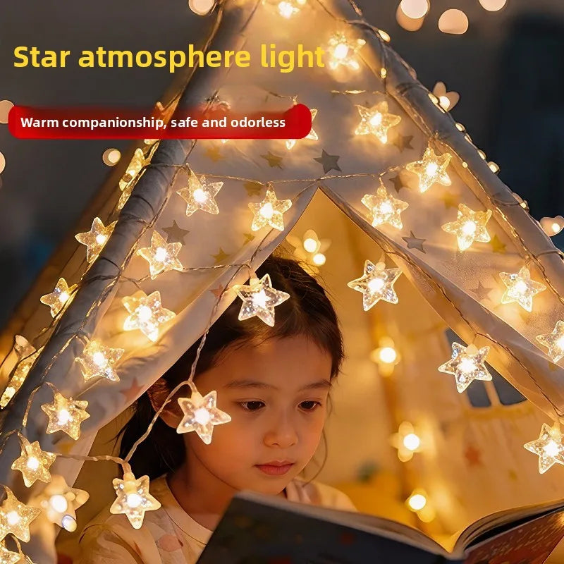 LED Star String Christmas Lights