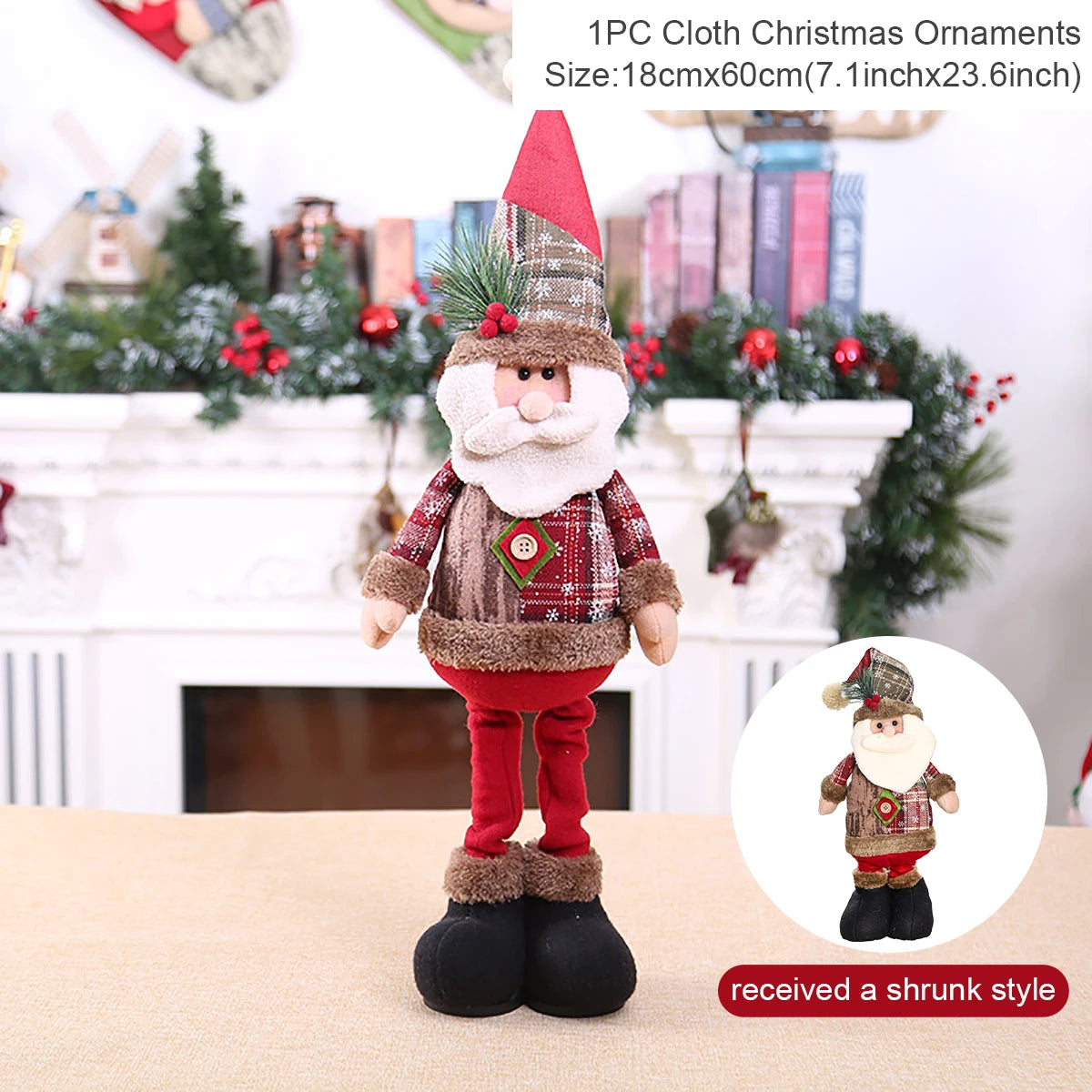 Telescopic Christmas Doll Holiday Decoration