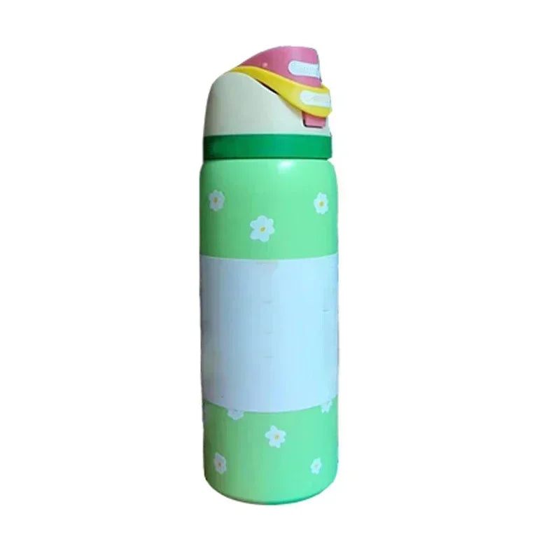 Owala BPA-Free insulated Straw Water Bottle - Flower Pink