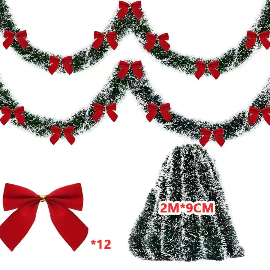 Green Christmas Tinsel Ribbon Garland