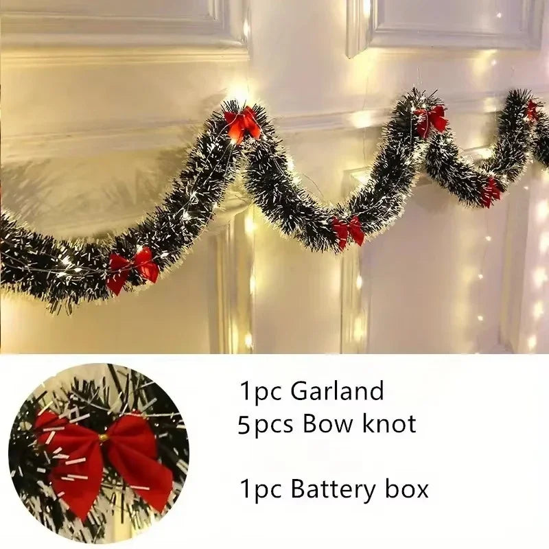 LED Christmas Tinsel Garland 2m