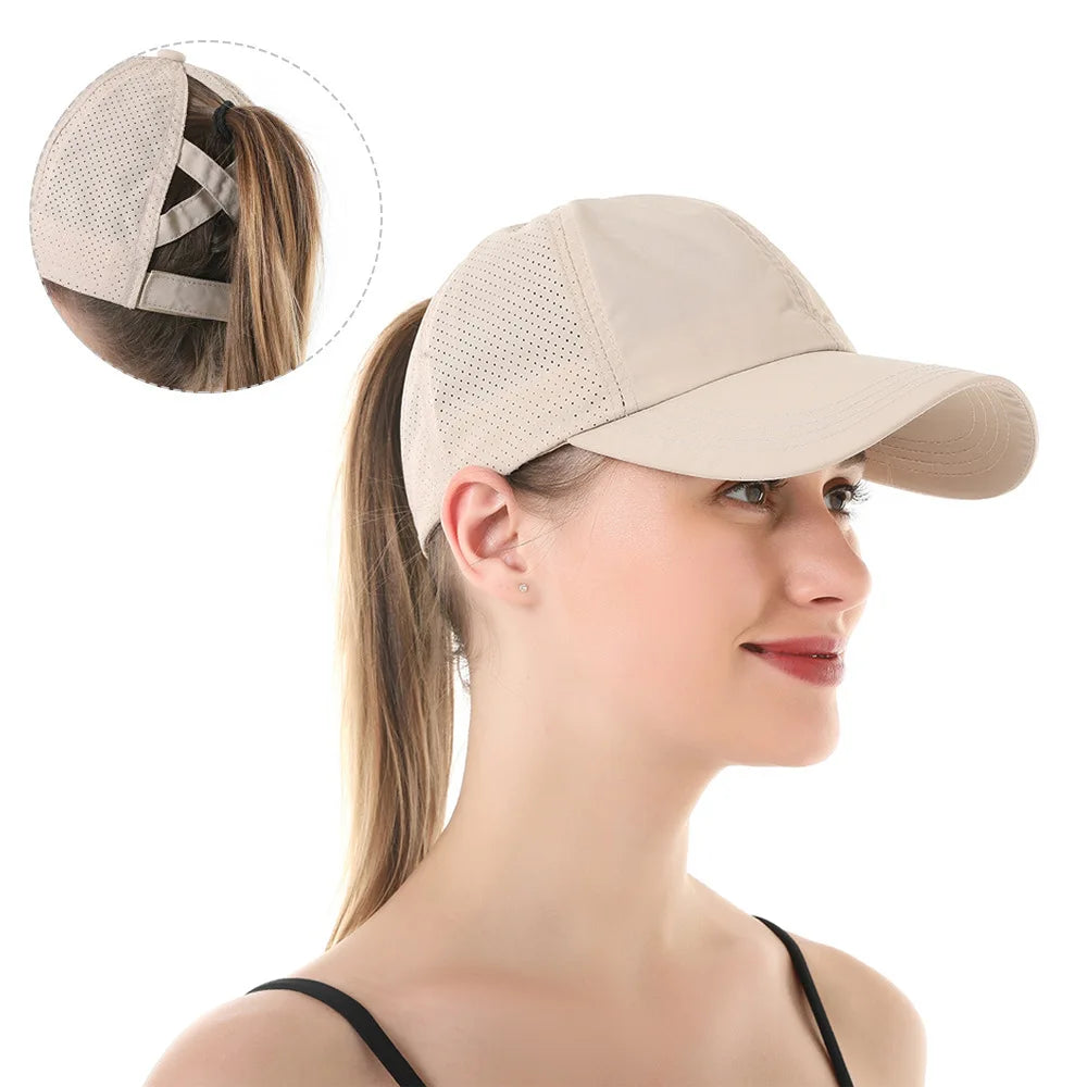Women's Quick-Dry Ponytail Baseball Cap