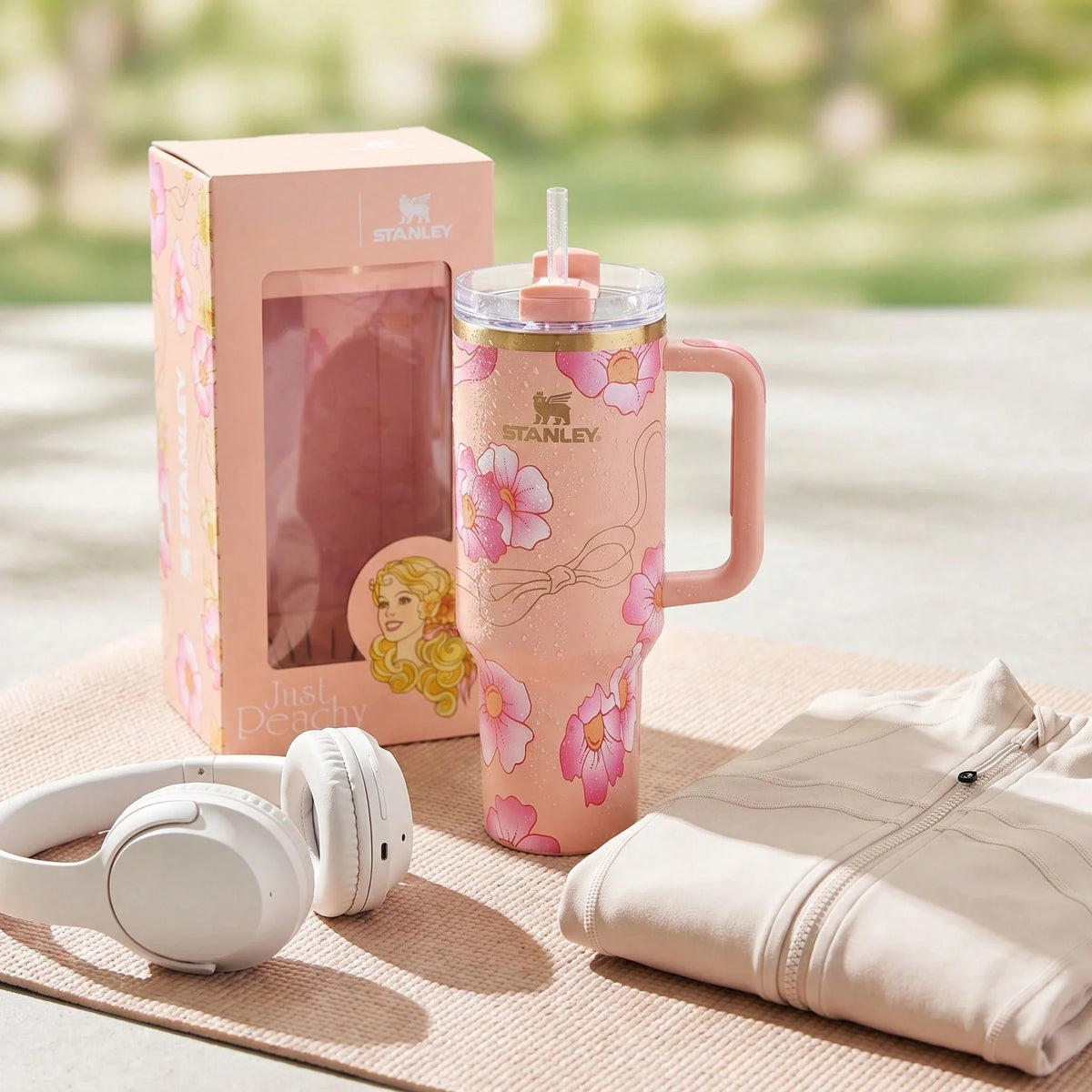 Stanley 40oz Pink Floral Tumbler