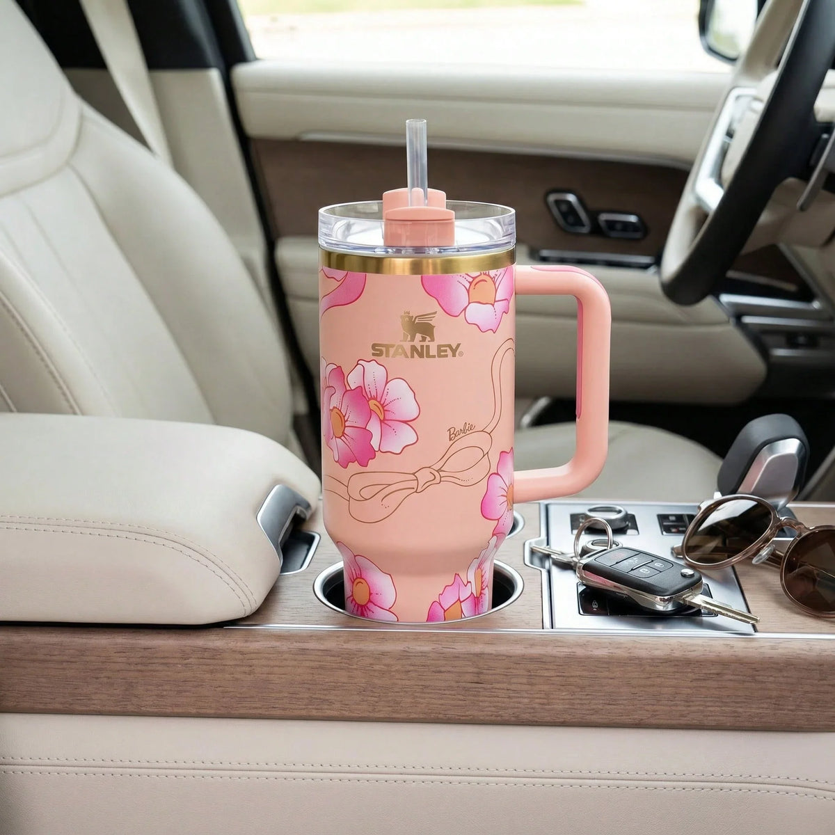 Stanley 40oz Pink Floral Tumbler