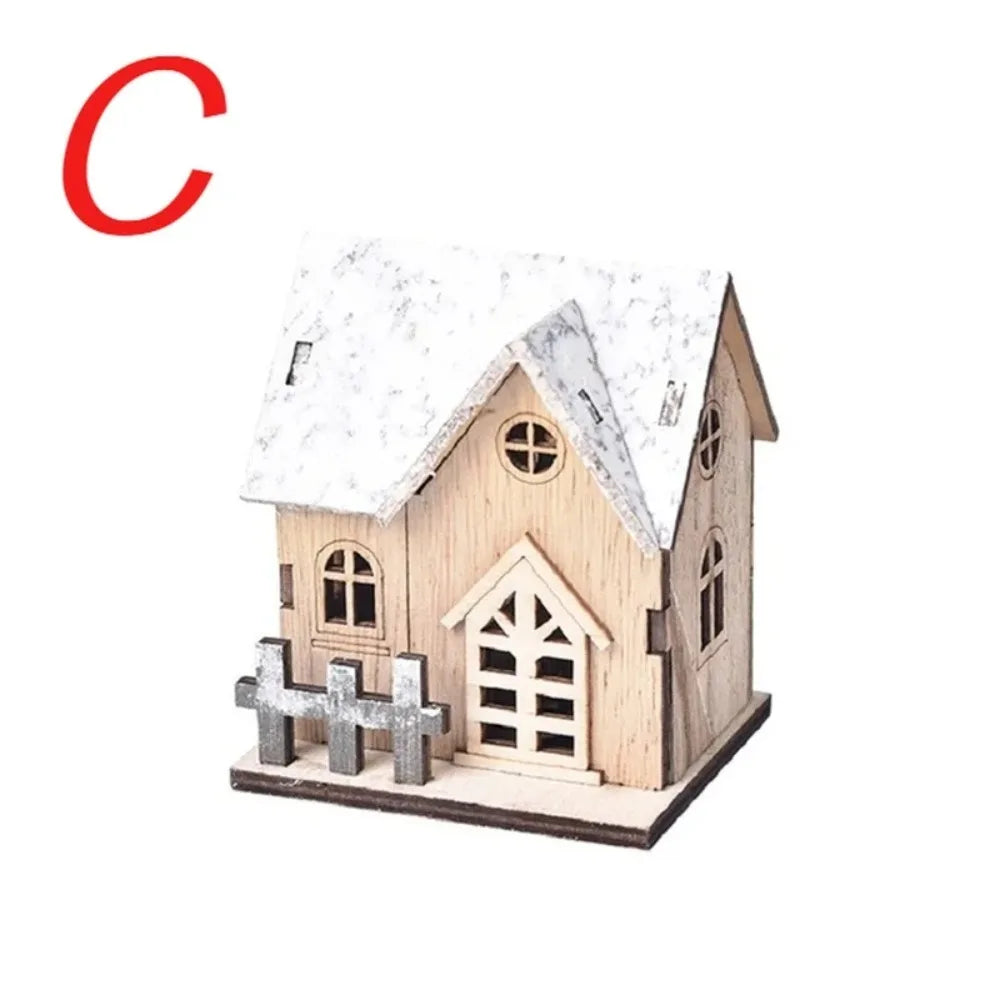 Christmas LED Wooden House Decoration