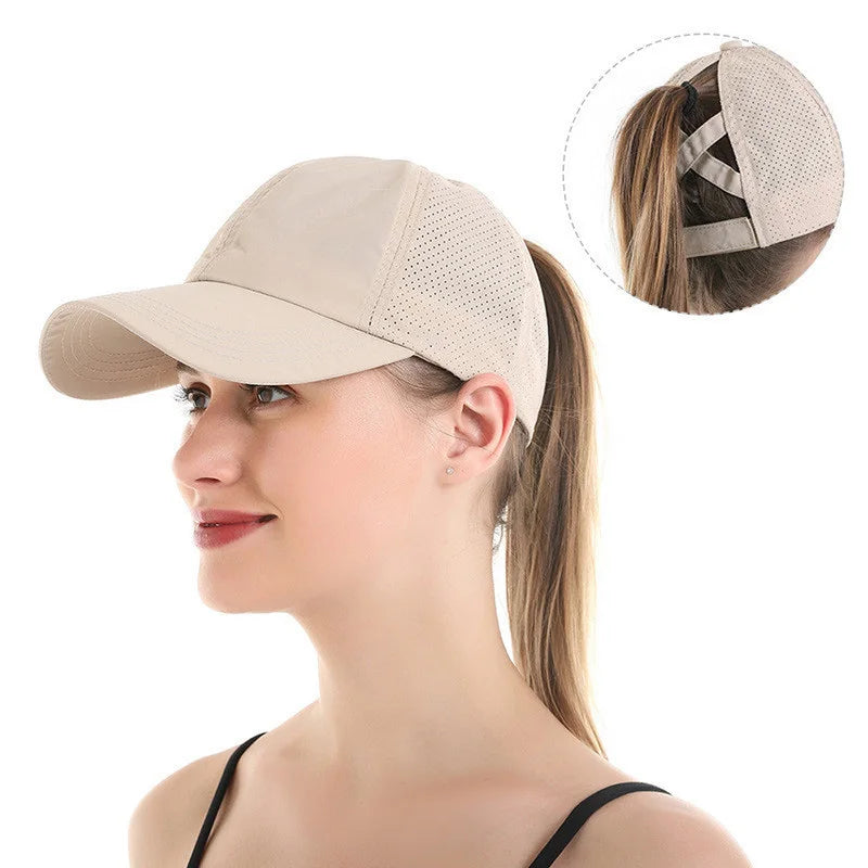 Women's Quick-Dry Ponytail Baseball Cap