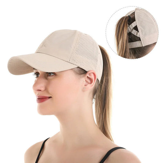 Women's Quick-Dry Ponytail Baseball Cap
