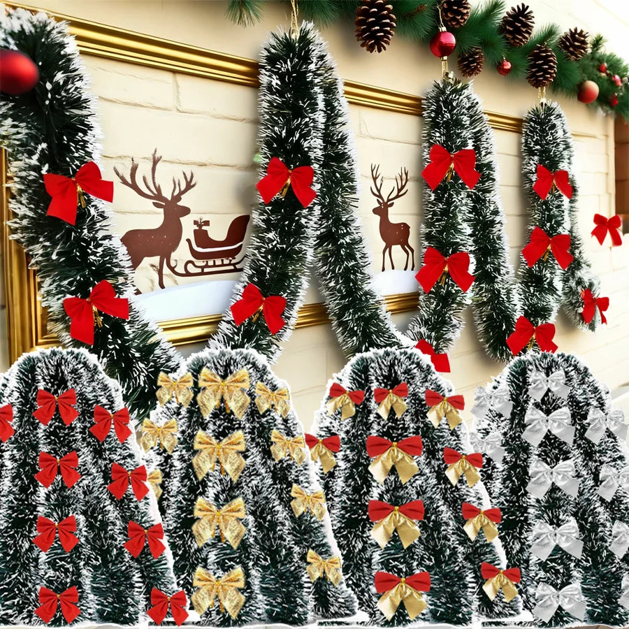 Green Christmas Tinsel Ribbon Garland
