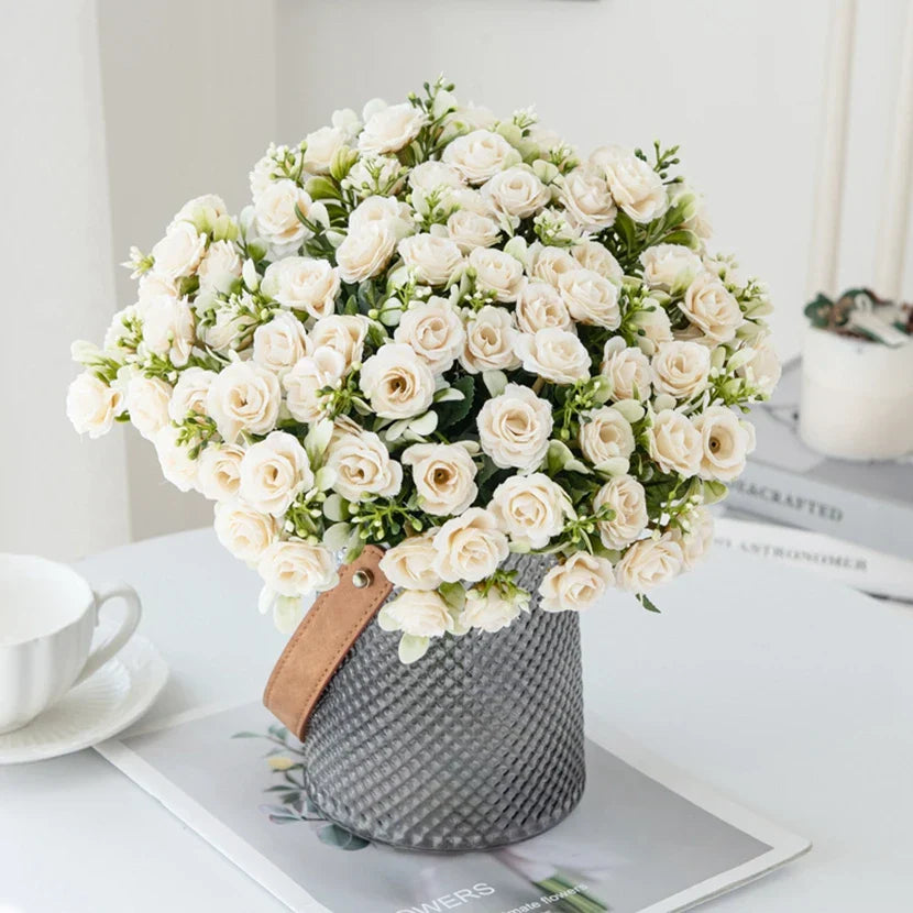Silk Rose Bouquet Floral Decor
