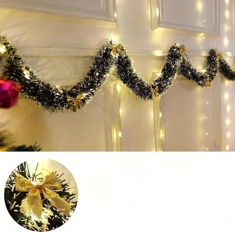 LED Christmas Tinsel Garland 2m