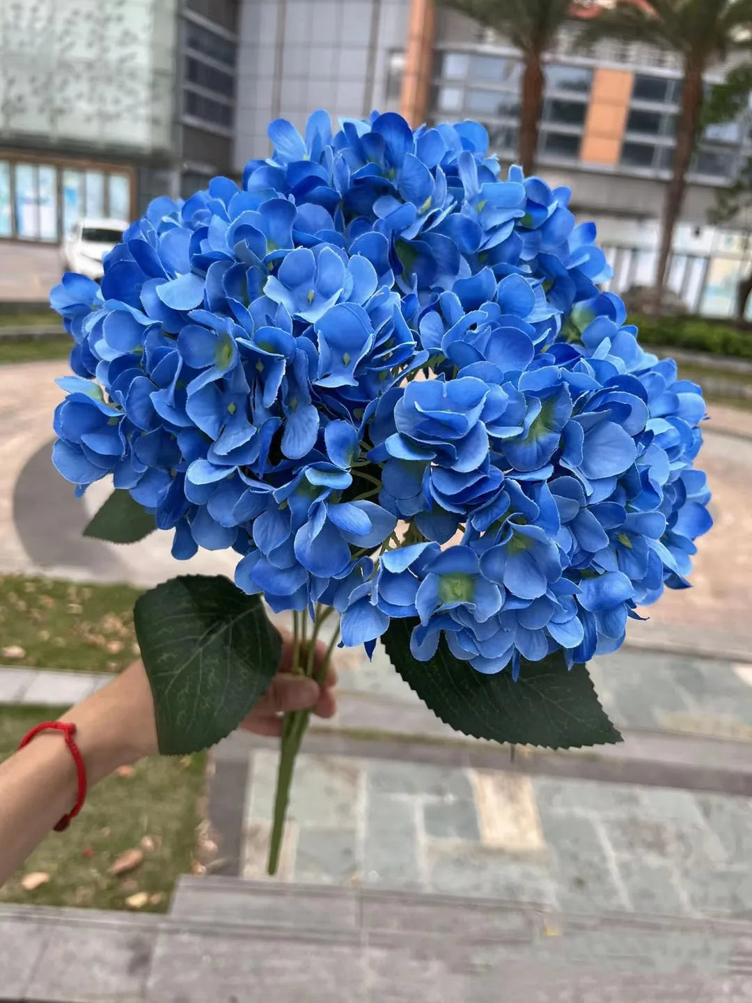 5 Heads Large Size White Pink Hydrangea Artificial Flowers Silk DIY Wedding Bridal Bouquet Fake Flowers Party Home Decoration