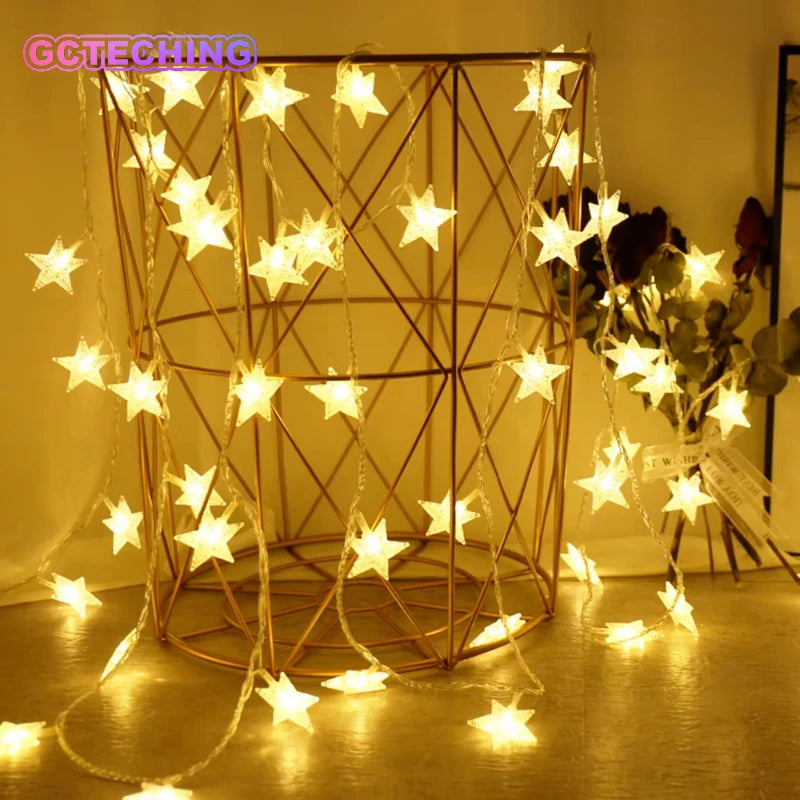 LED Star String Christmas Lights