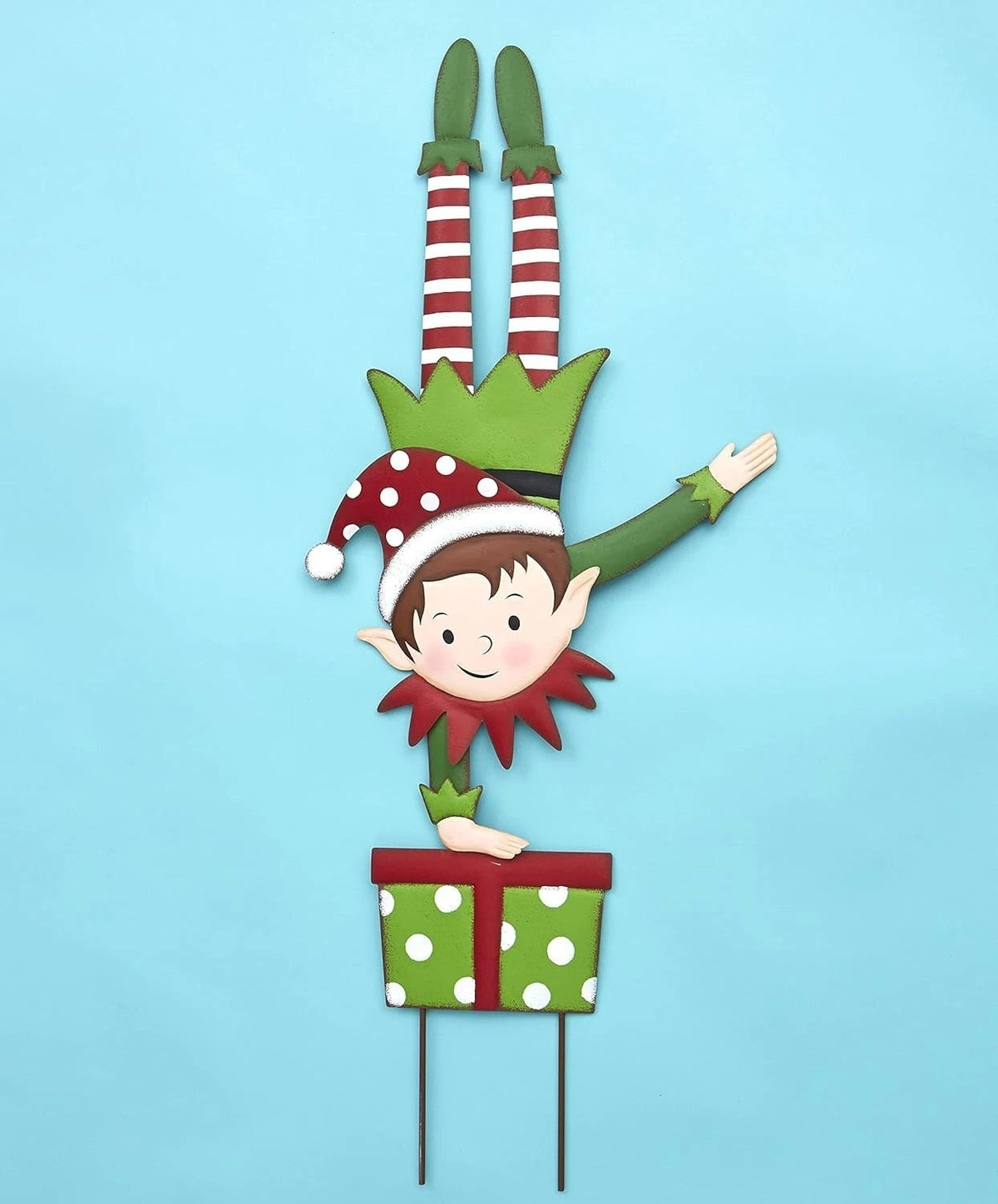 Christmas Elf Multicolor Garden Stake
