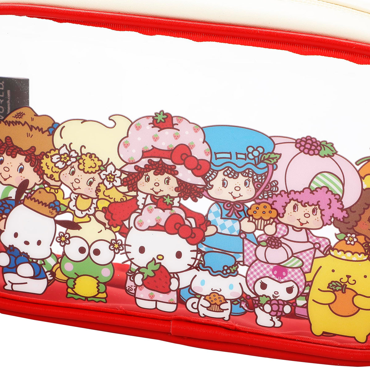 Bioworld Sanrio Hello Kitty And Friends Strawberry Shortcake 3 Piece Cosmetic Bag Set 9"