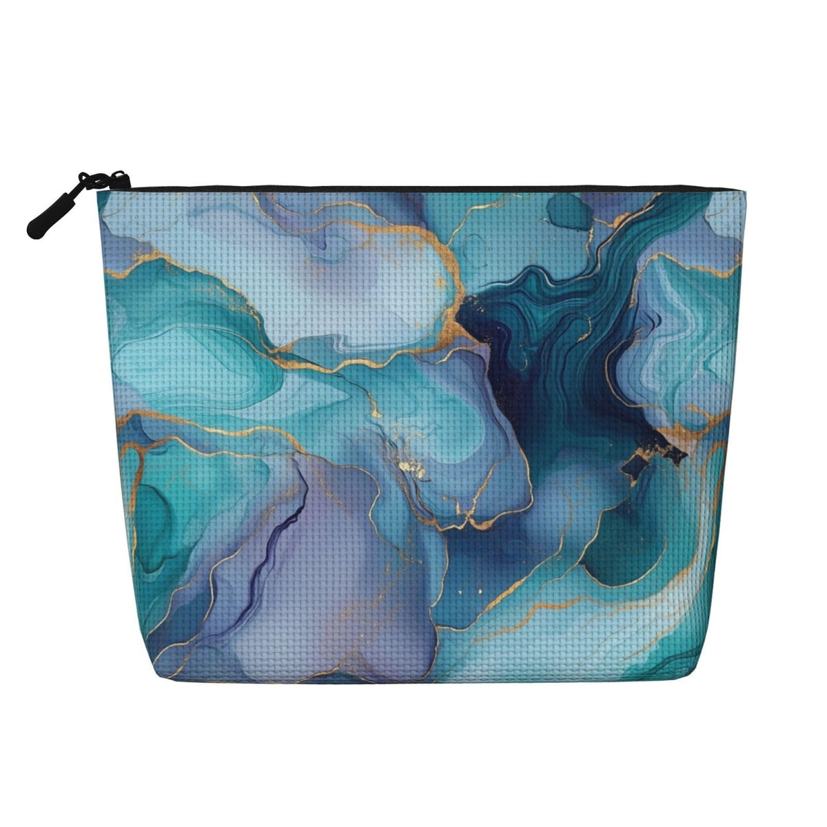 Braytow Blue Marble Classic Print Cosmetic Bags, Waterproof Makeup Storage Pouch for Women Holiday Gifts, 9.45 x 6.7 Inches