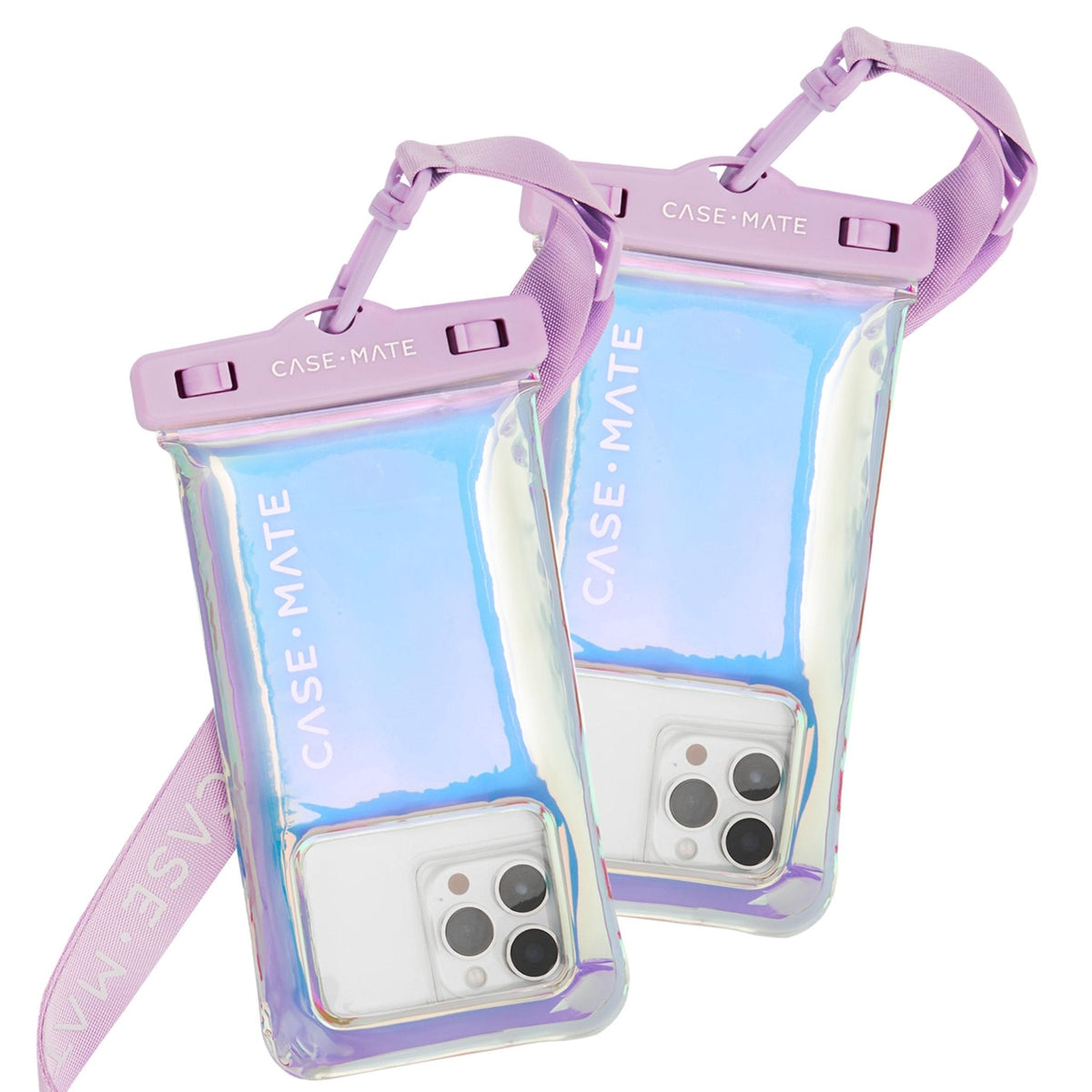 Case-Mate 2 Pack Soap Bubble IP68 Waterproof Phone Pouch - Iridescent