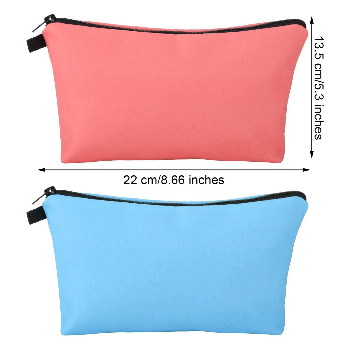 Chuangdi 6 Pieces Makeup Bag Toiletry Pouch Waterproof Cosmetic Bag with Zipper Travel Packing Pouch 8.7 x 5.3 Inch Small Cosmetic Organizer Accessory for Women and Men(Bright Style)